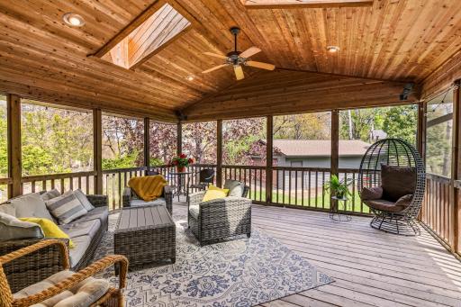 Main level screend-in porch.