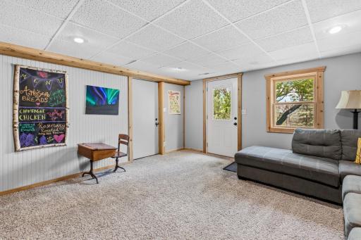 Lower level family room.