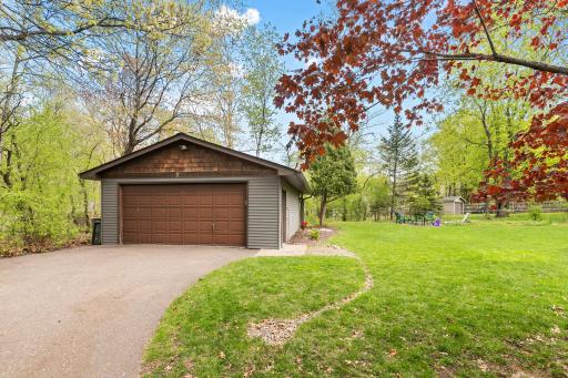 Detached garage with office.