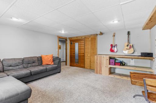 Lower level family room.