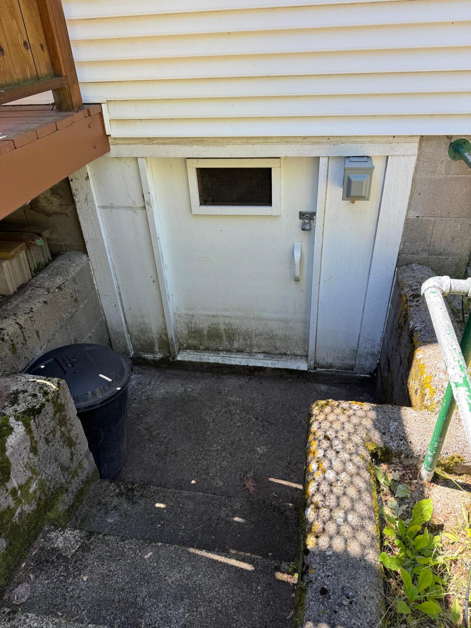 Door to the 1/2 basement.