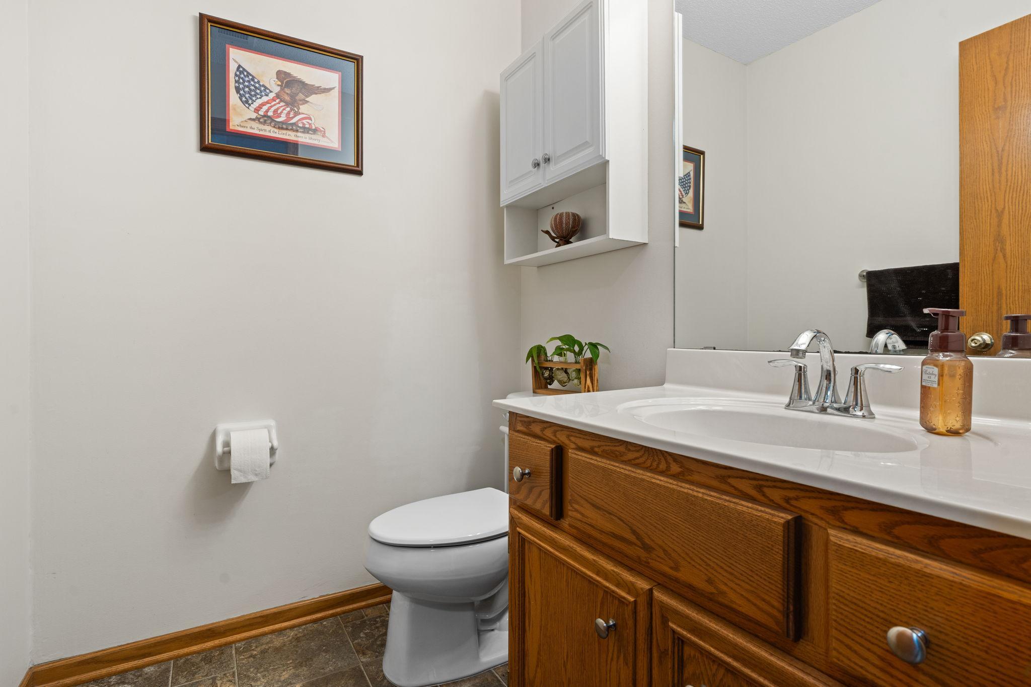Bathroom across the hall from main floor bedroom.