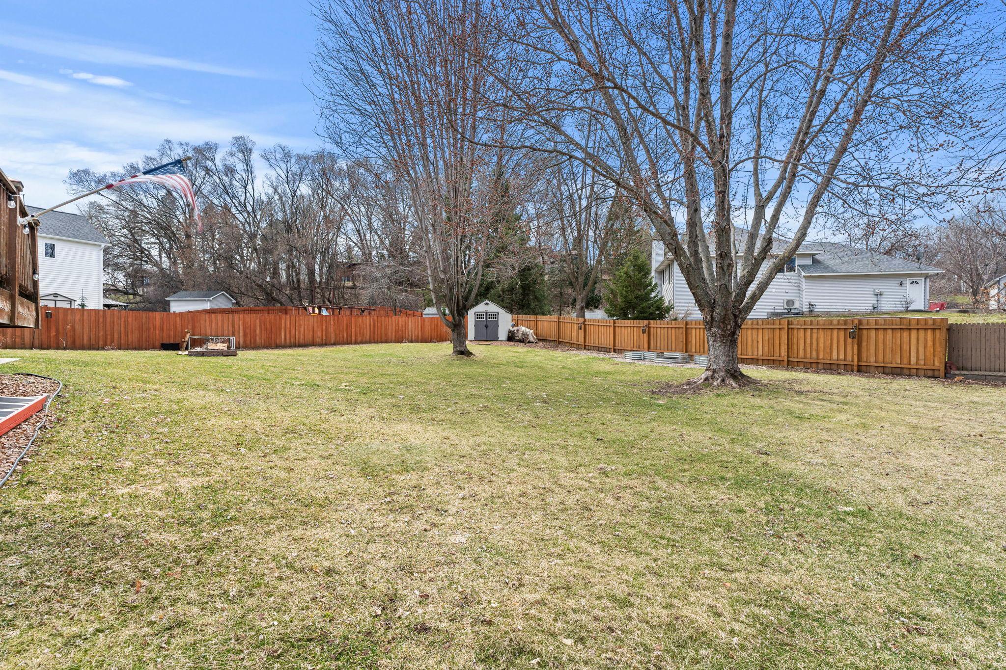 Storage shed stays, chicken coop with chickens and Fred the Duck are optional.