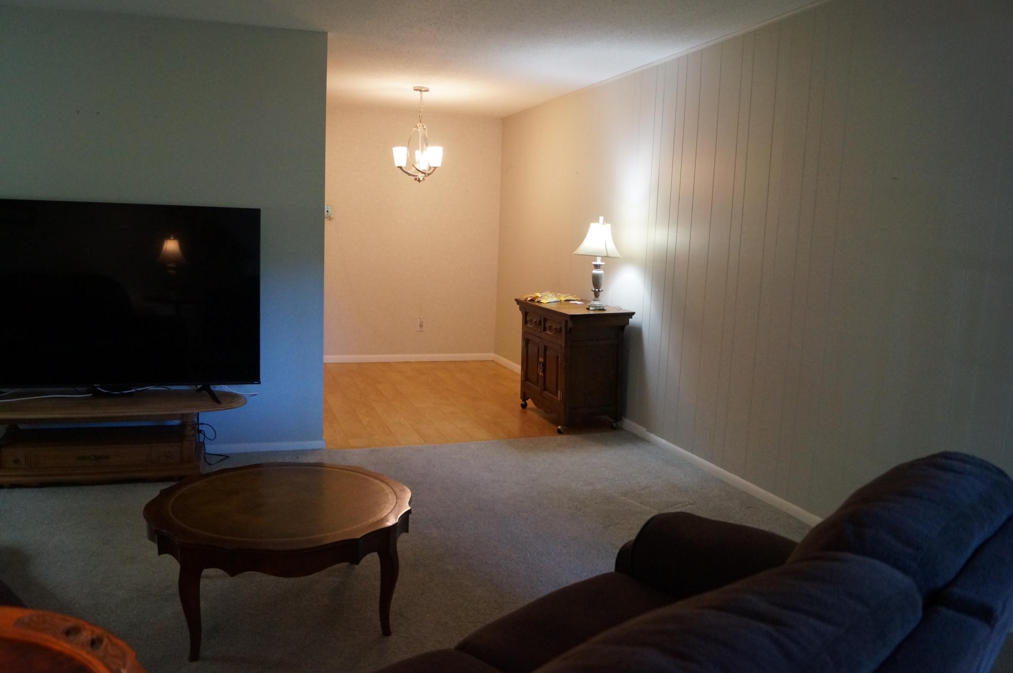 Living area along dining room