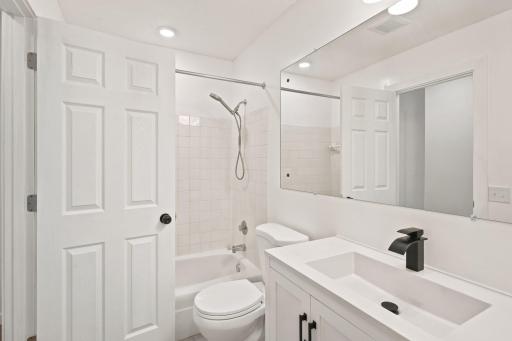 Upper level full bathroom with many new updates