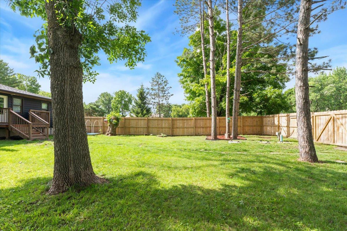 New cedar fenced yard