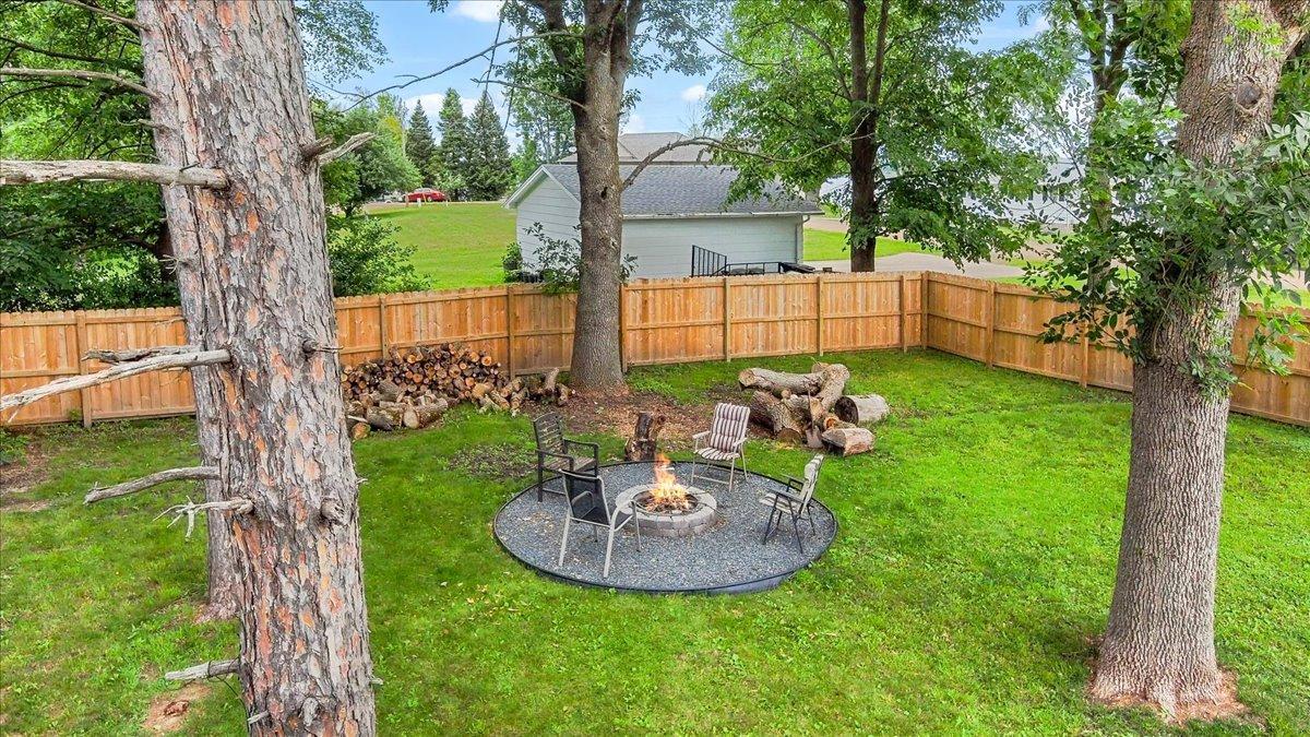 Private backyard