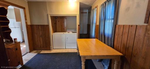 Dining room and laundry