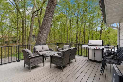 Maintainance free deck with gas grill hookup