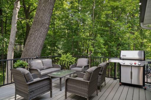 Maintainance free deck with gas grill hookup