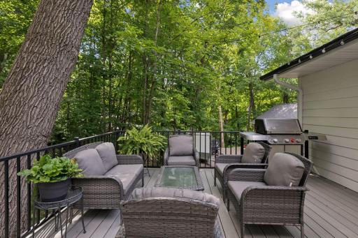 Gas grill hookup on maintainance free deck