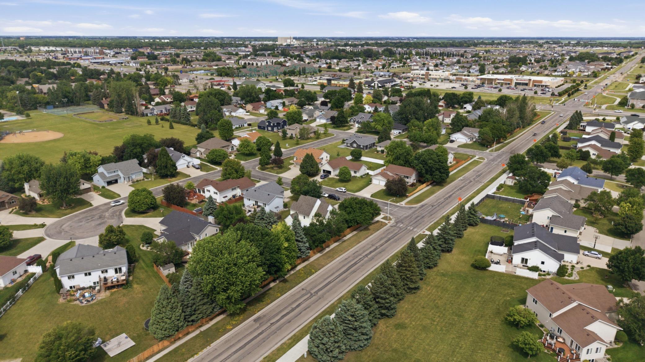 Aerial view from Subject Property to Hornbachers (Azool)