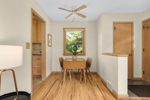 Convenient dining area off of the living room