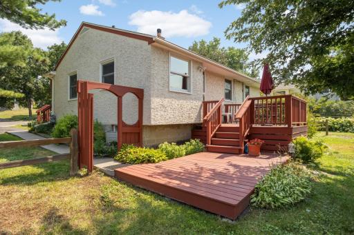 Enjoy the multi-level deck off the back of the home