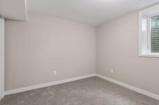 lots of light in the lower level bedroom