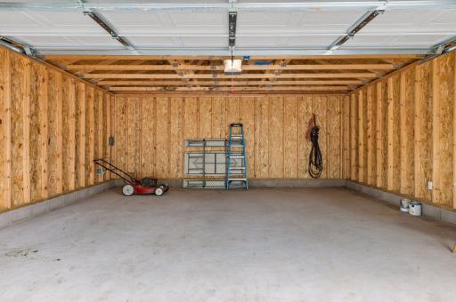 New-construction garage has plenty of room for all your supplies
