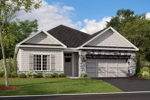 Welcome to the popular Cedarwood II Patio Villa with a morning room. Enjoy the ease of one level living. Exterior Rendering (Colors and selections will vary).