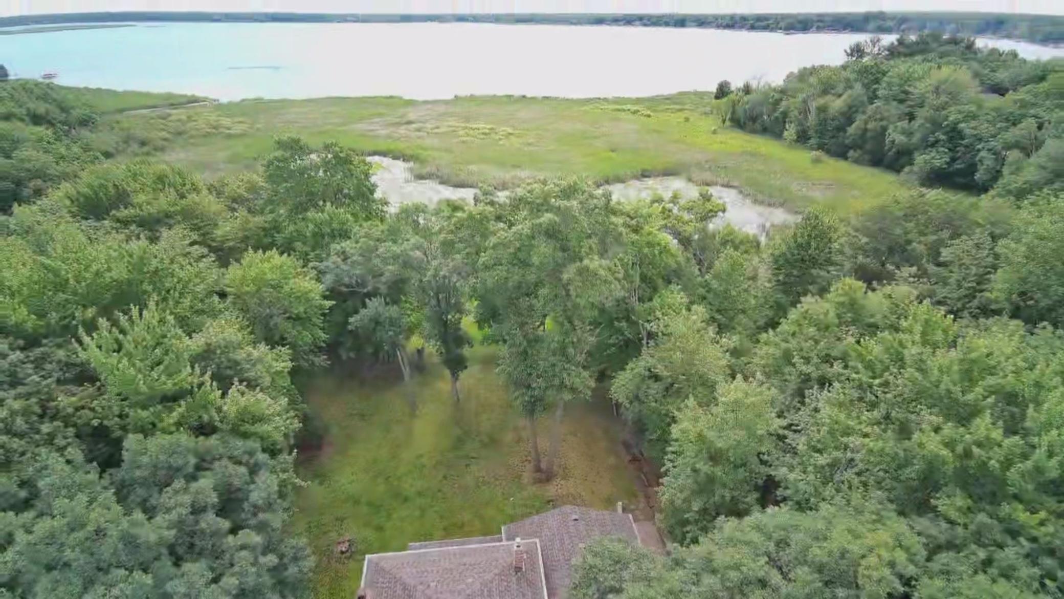 Lake at rear of home