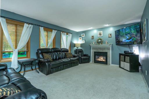Comfortable living room designed for relaxing or entertaining guests.
