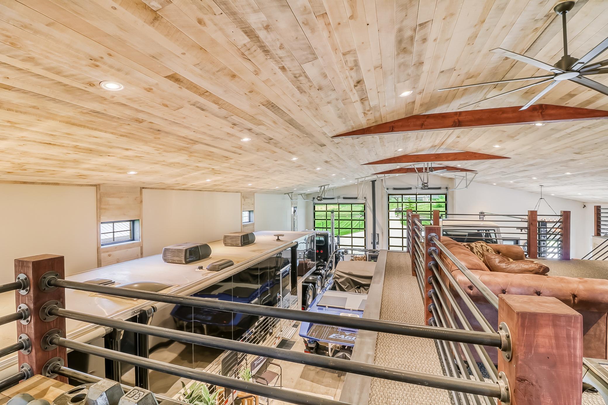 Loft with a view of the shop area