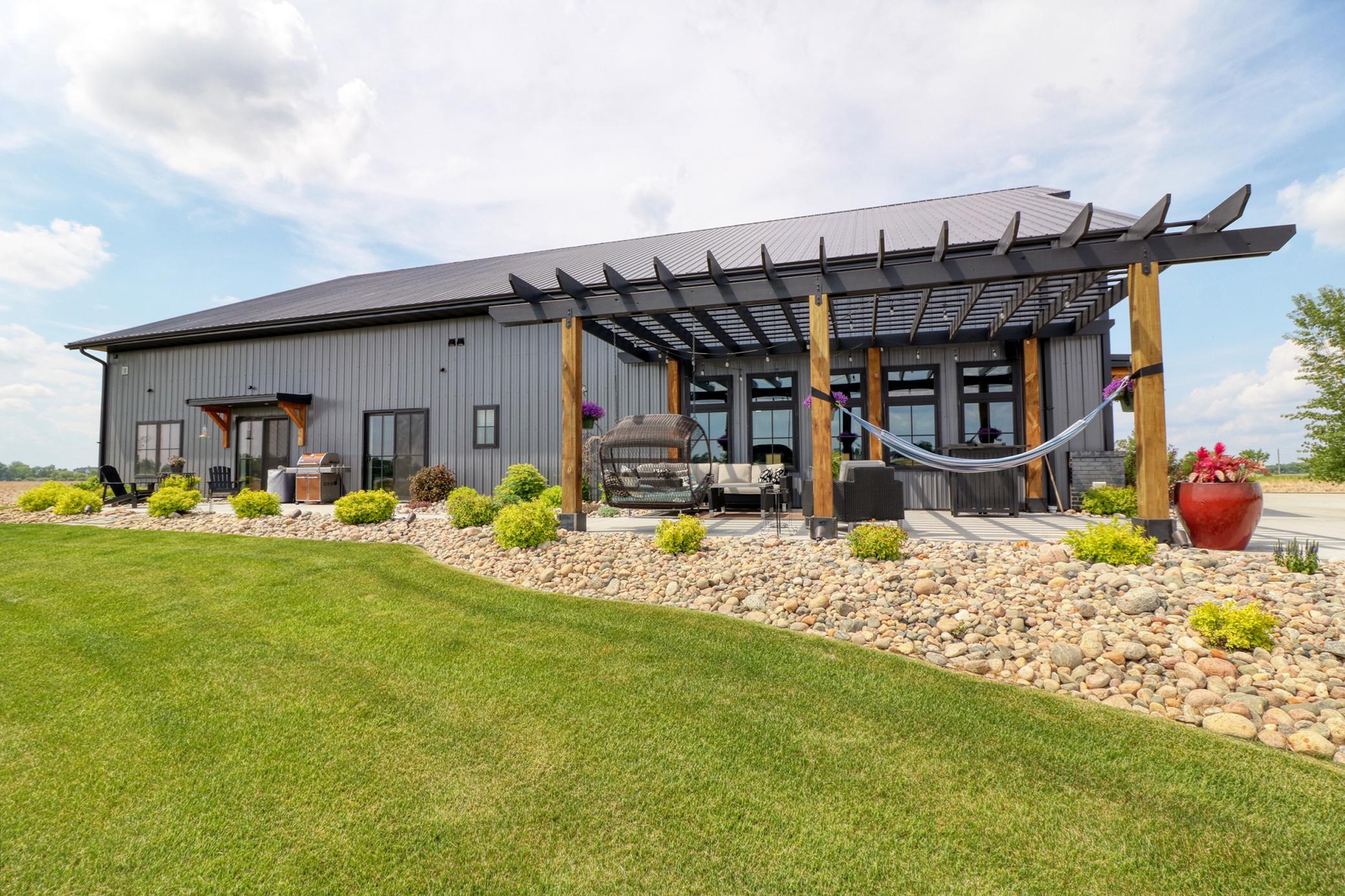 Lots of beautiful landscaping and green space for entertaining!