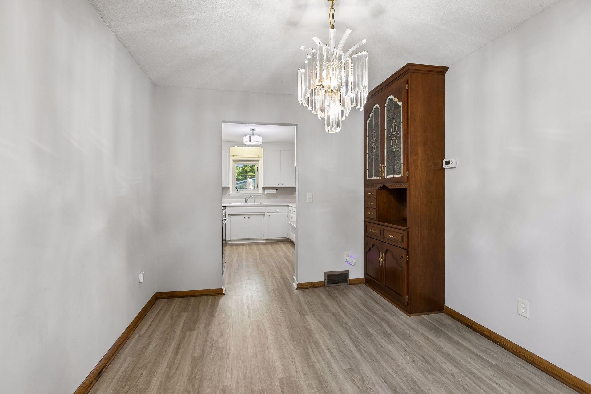 Dining room with built in