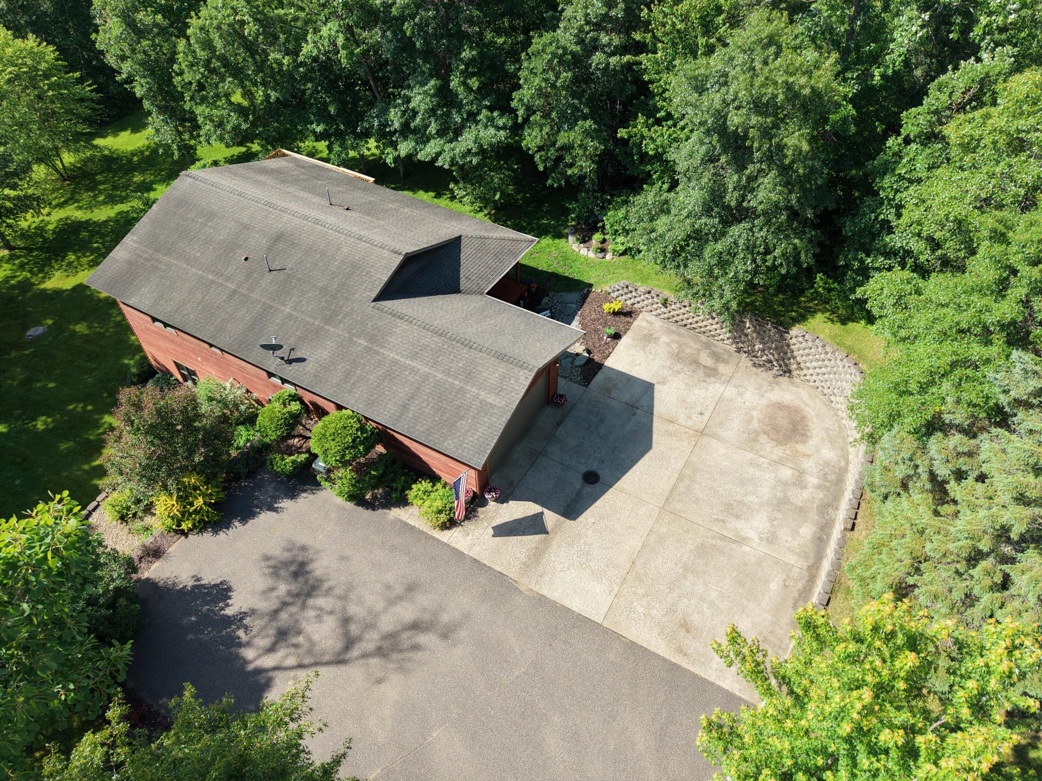 Aerial view of house