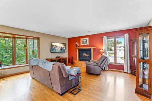 Main level open concept with gleaming wood floors!