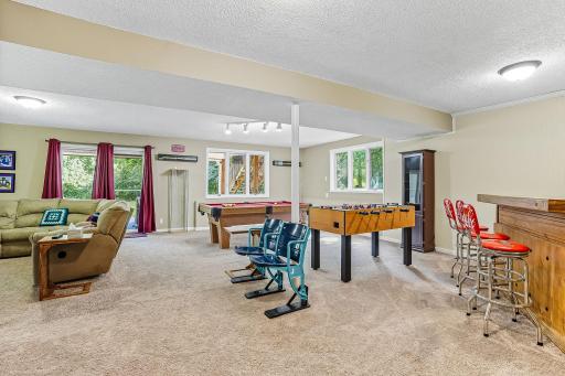 Spacious lower level family room, walks out to cement patio & private yard!!