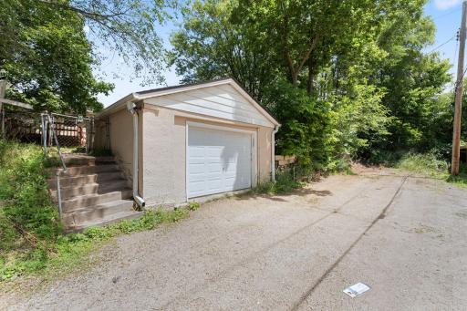 Additional alley access. Oversized 1 car garage. last home in the alley. Plenty of parking spaces