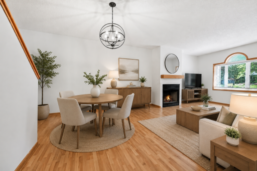 Open dining area with updated-style flooring, natural light, and easy flow between the kitchen and living room.(virtually staged to show potential layout).png