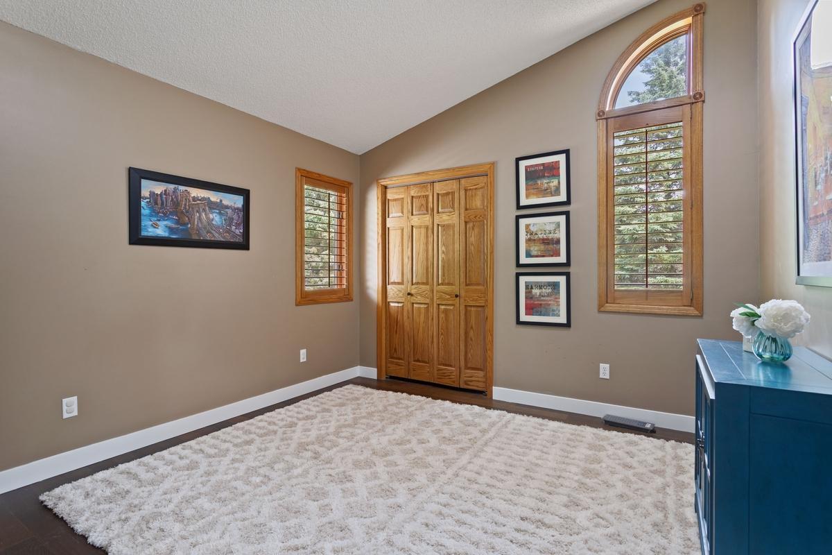 3rd Bedroom on the main level with vaulted ceilings!