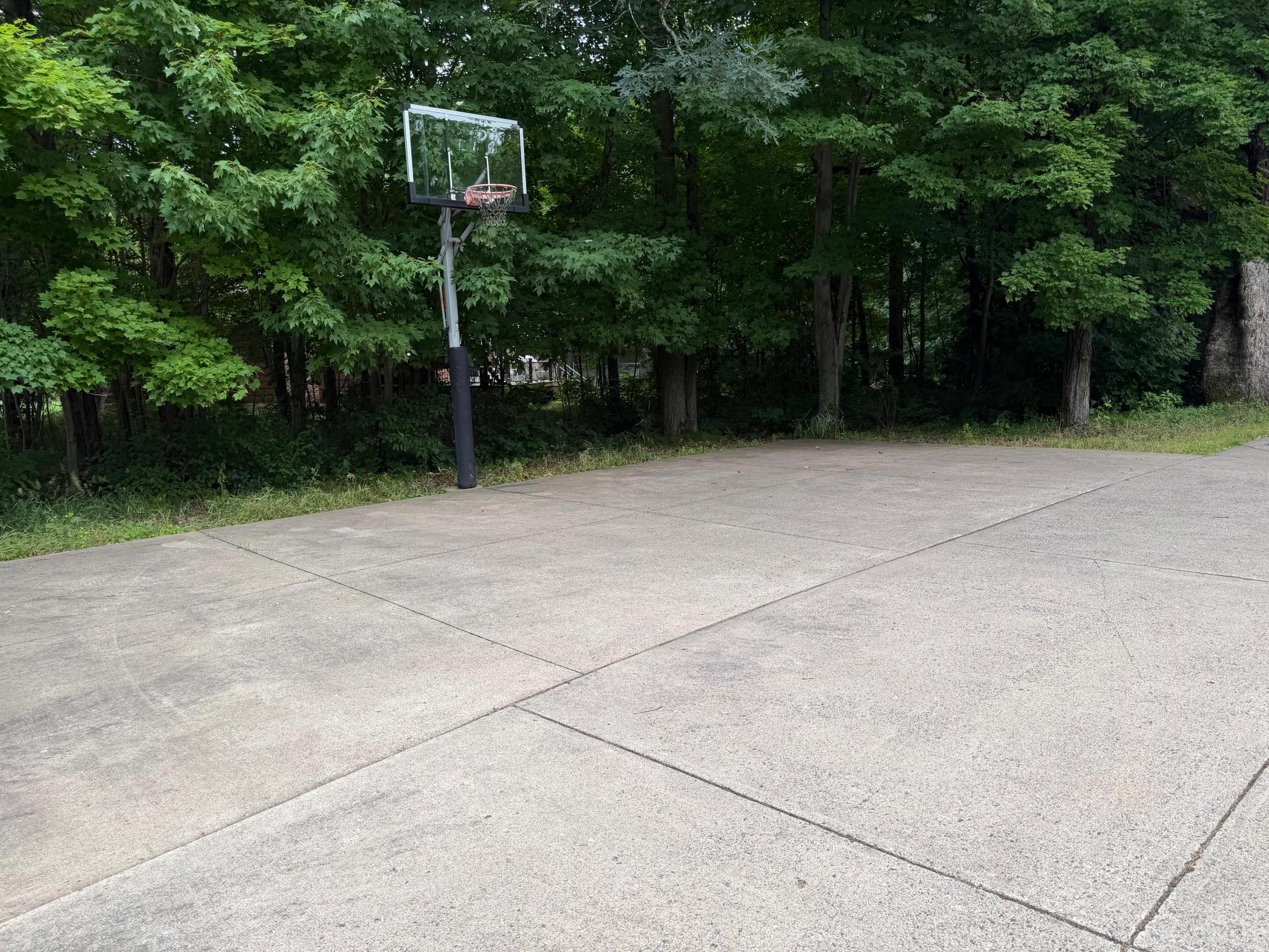 Part of the driveway turn around and basket ball court!!!