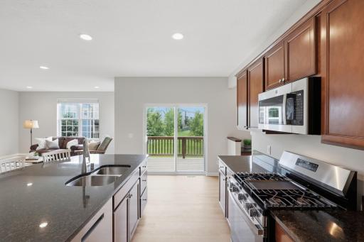 Kitchen designed to keep the cook connected to family and guests.