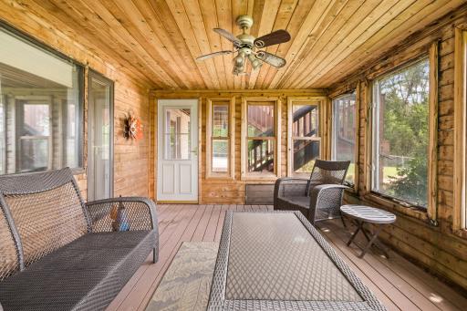 Step inside the cedar porch on those buggy nights