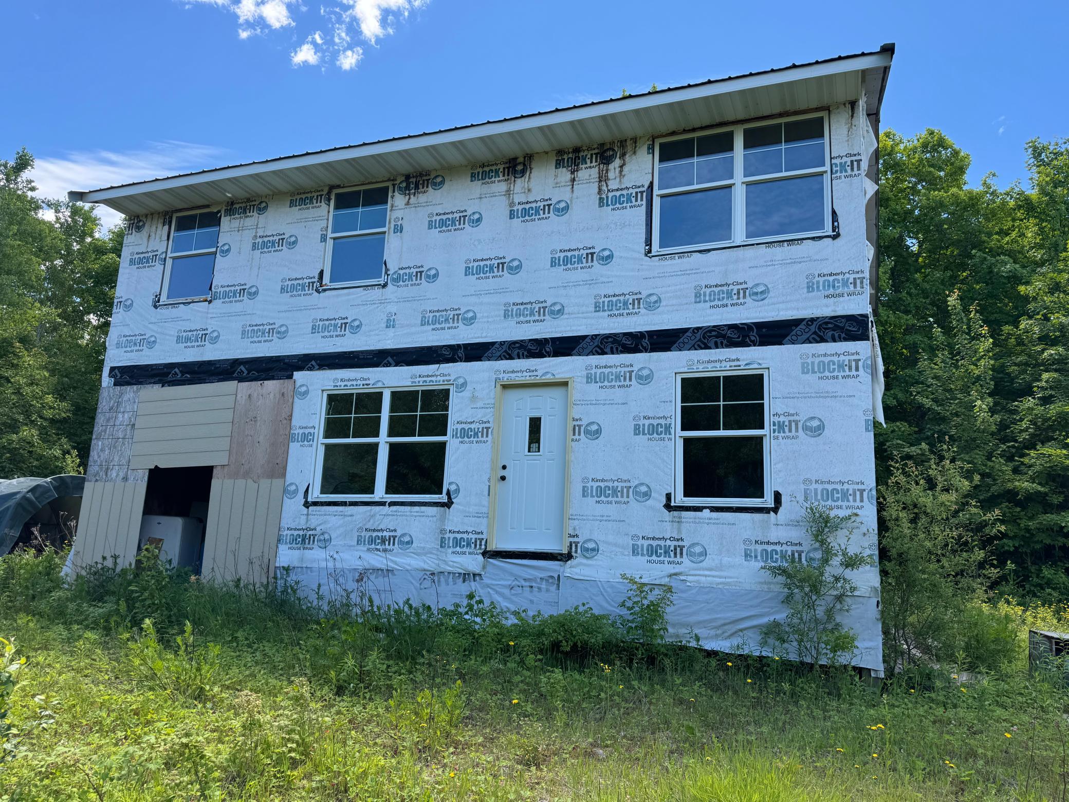 Add siding and sheetrock and finish the bunkhouse quickly.