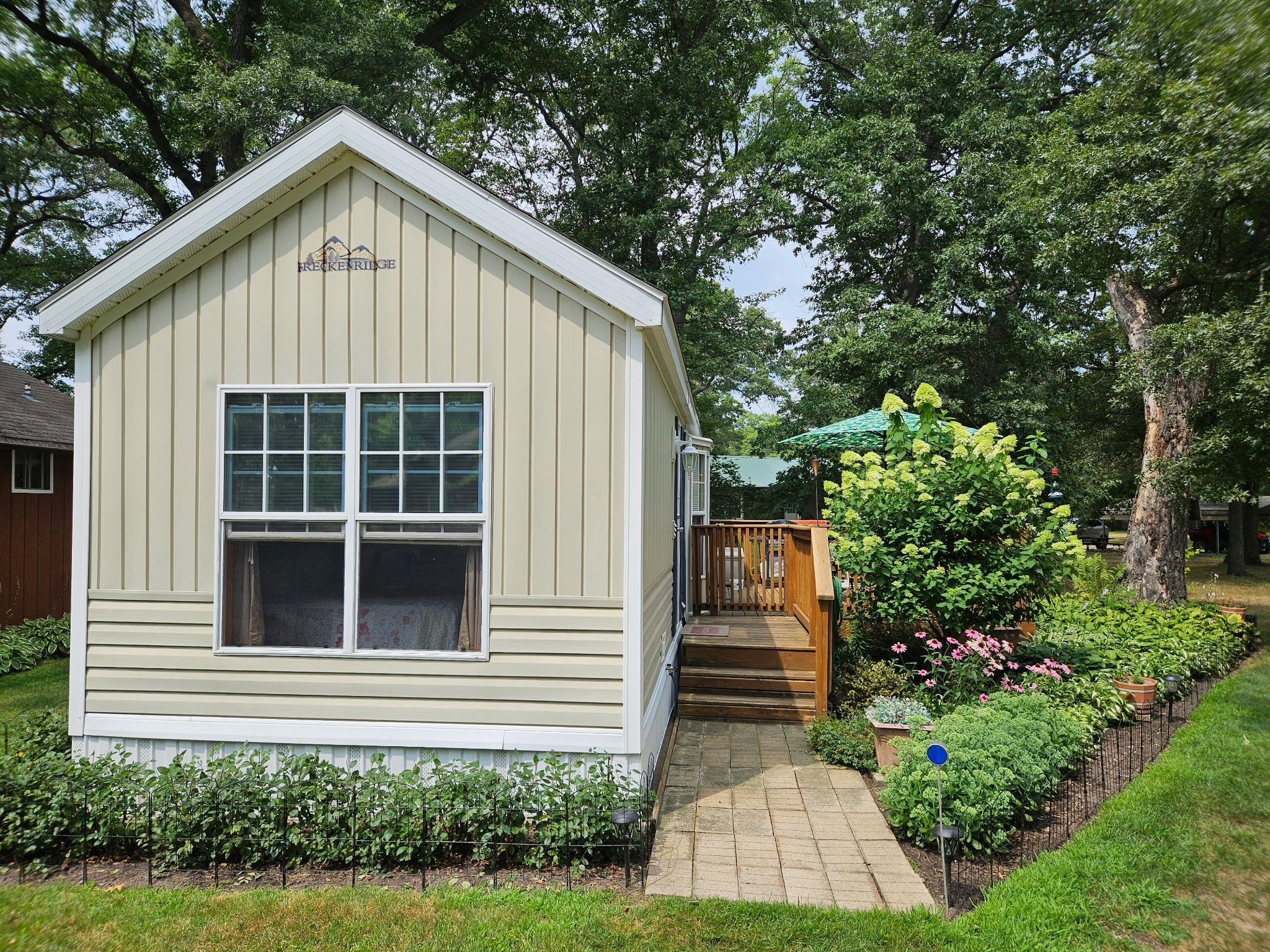 Side access showing landscaping