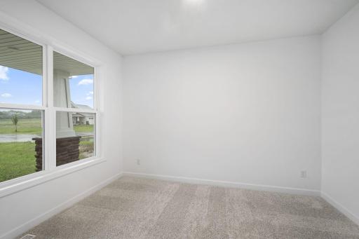 The first-floor flex space can easily operate as a formal dining room, sitting room or home office