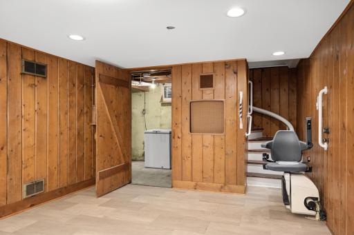There is a stair lift between 1st floor and lower level