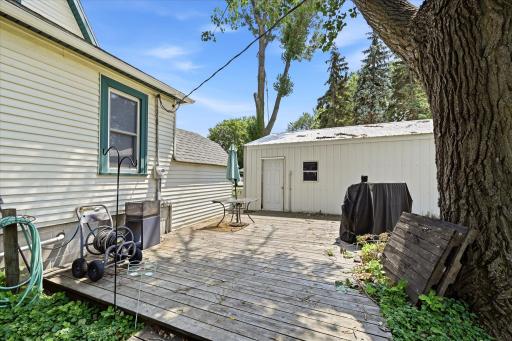 Minimal maintnence with the steel lap siding on the home and steel siding / roof on the garage.