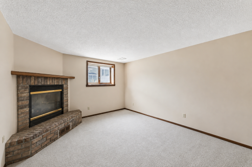 Downstairs family room with gas fireplace!