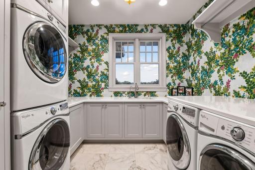 Large Upper level laundry w/2 sets of appliances