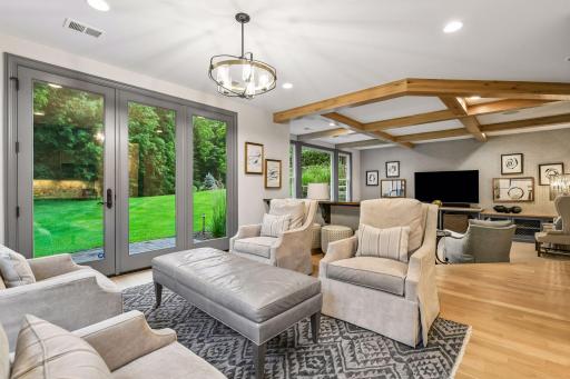You will not run out of room! Enjoy this casual space that walks out to backyard