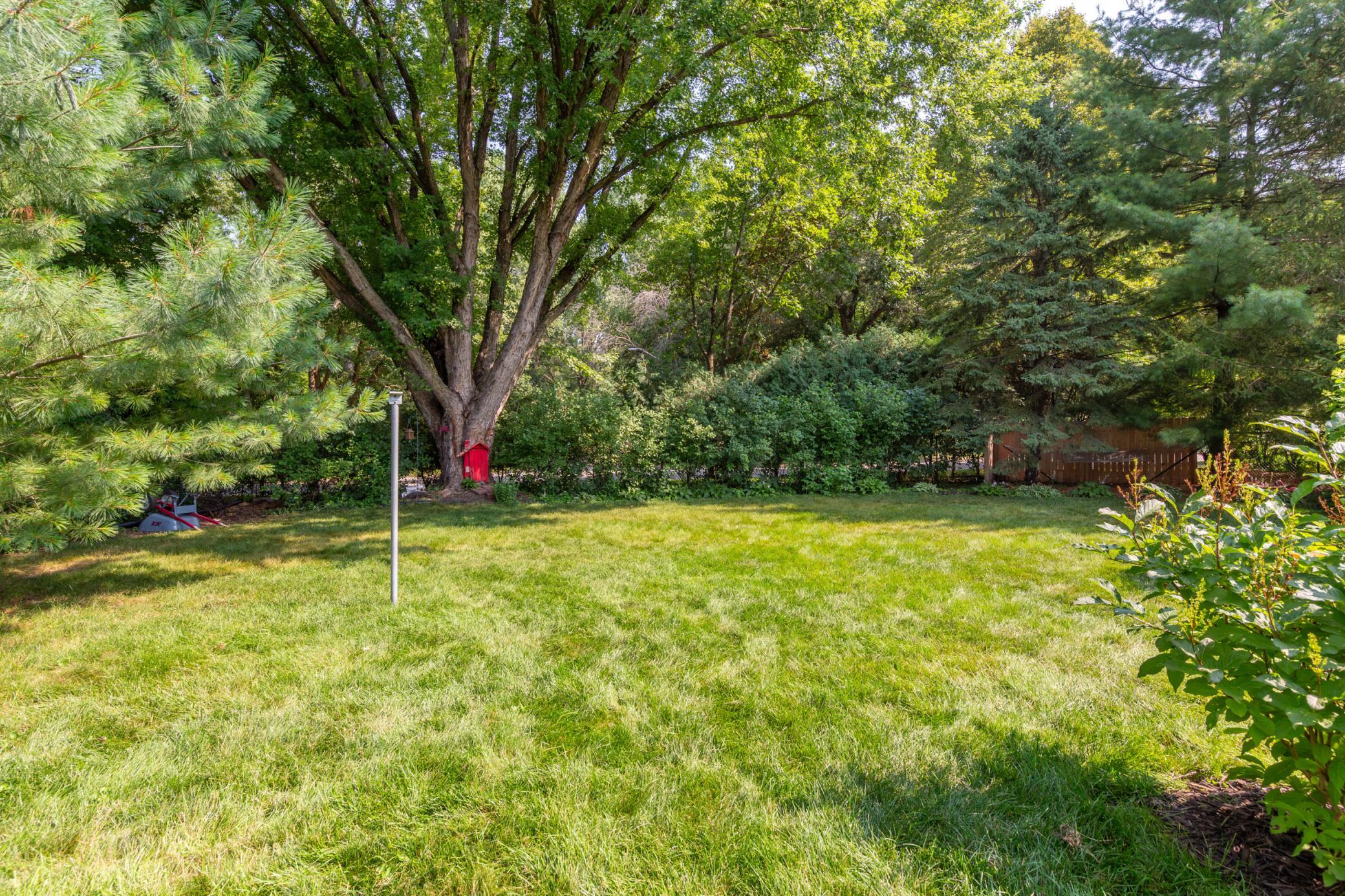 huge fenced in yard