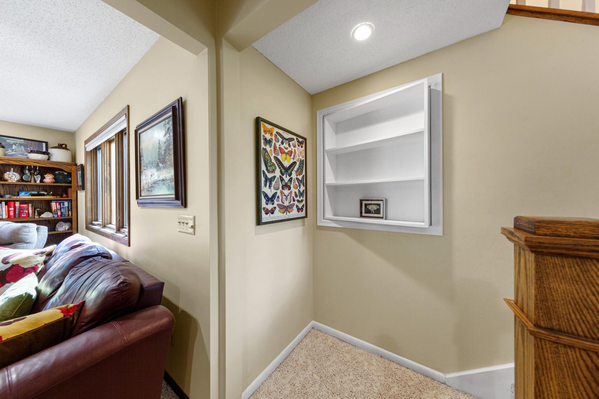 lower level secret storage shelf