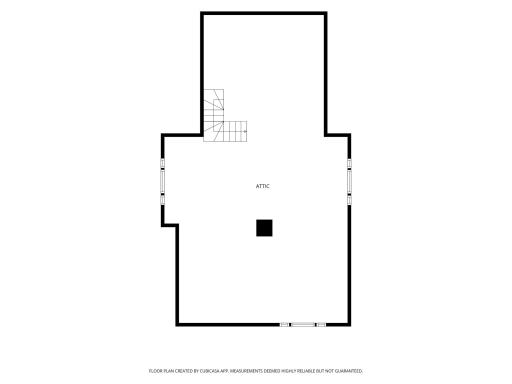 The walk up attic has plenty of room for storage