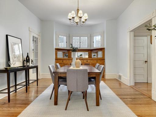 Entertaining is a breeze in the spacious dining room