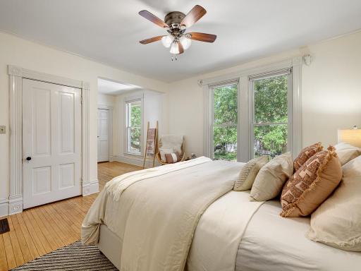 The niche off the bedroom could be used as a seating area, dressing room, nursery, walk-in closet-- you decide