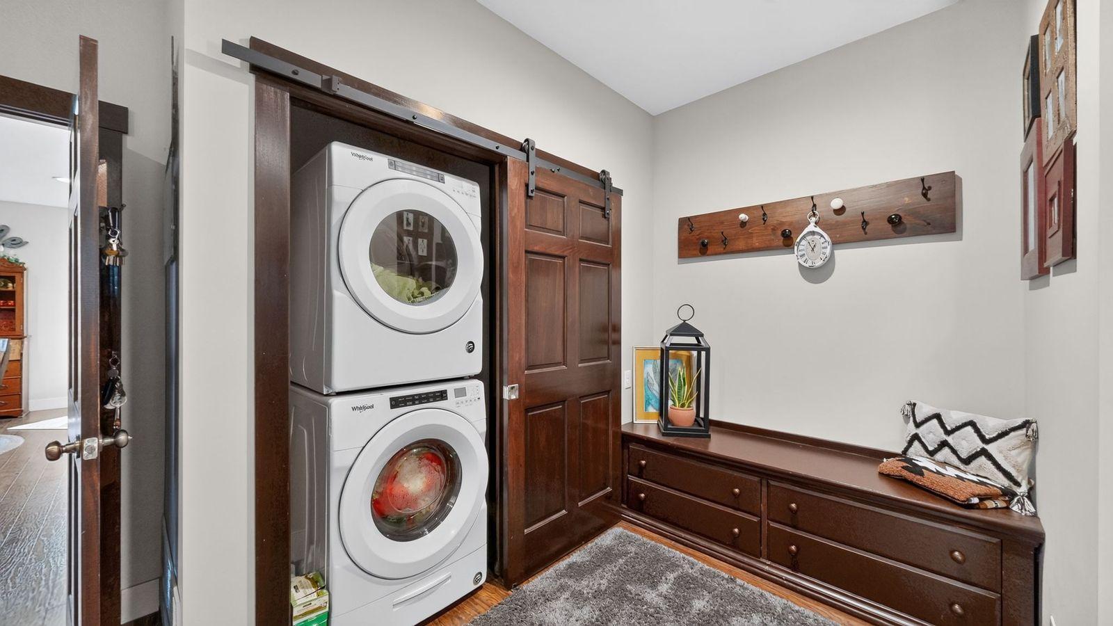Main floor laundry mud room area