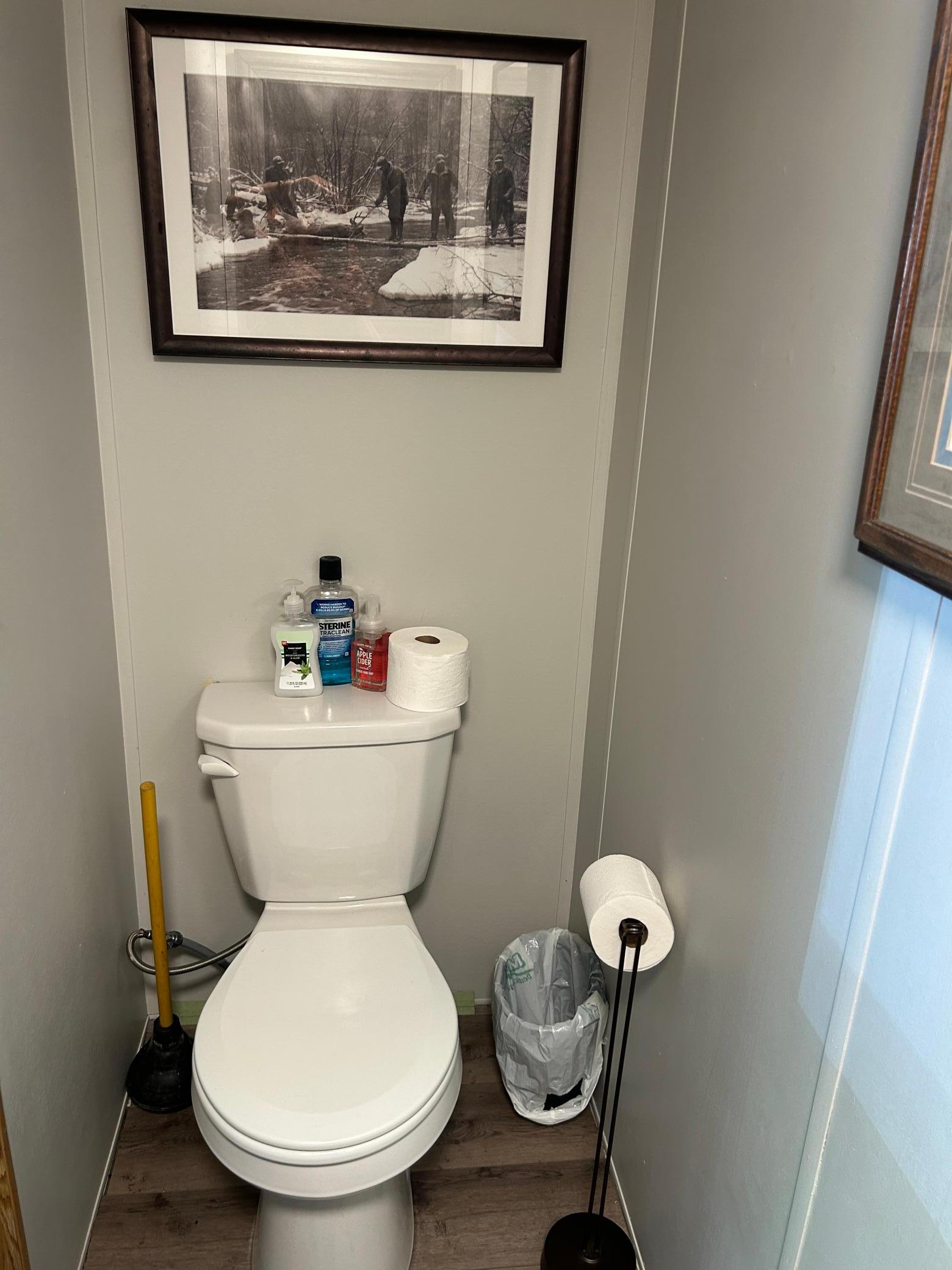 Another angle of the half bathroom.